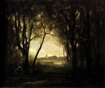Jean-Baptiste-Camille Corot : Landscape with a Lake
